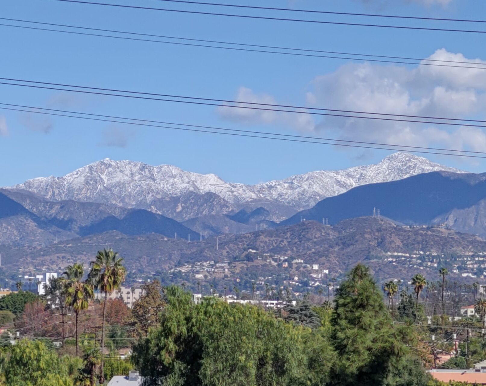 Snowy vista from Atwater Village
